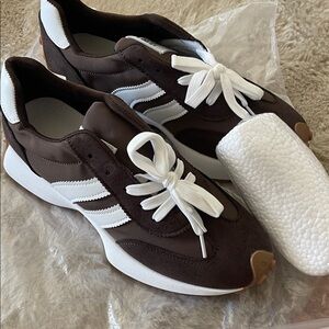 Ganni Brown and White Women's Sneakers